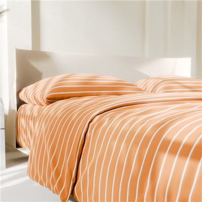 Постельное бельё Этель Евро Mustard stripes 200х217см, 220х240см, 70х70см-2 шт, 100% хлопок,поплин