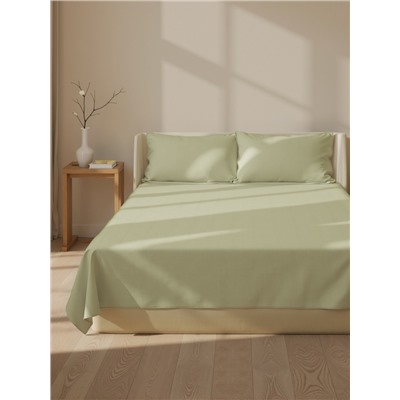 Простыня 1.5 спальная SL Home Modal, 160×235 см, оливковая, модал