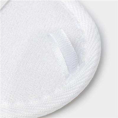 Мочалка для тела детская натуральная Доляна, с резинкой, 11.5×8 см, цвет МИКС