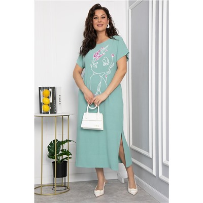 Платье Загадка (олива) П13706-8М