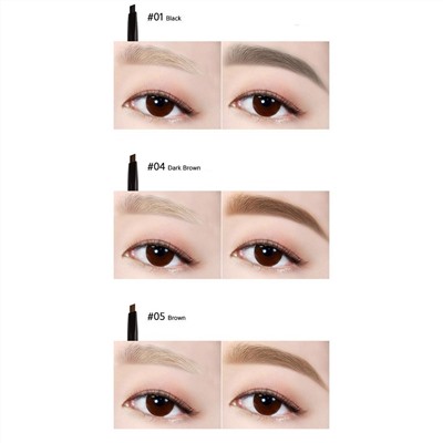 L’ocean Автоматический карандаш для бровей / Auto Eye Brow Pencil Professional, 05 Brown