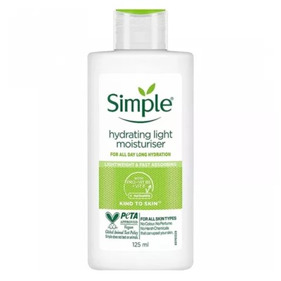 Увлажняющее средство (125 мл), Hydrating Light Moisturiser, произв. Simple