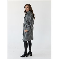 Пальто женское демисезонное 23220 (черно-белый)