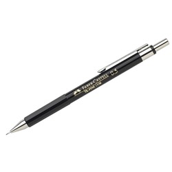 Карандаш механический Faber-Castell "TK-Fine 1306", HB, 0,5мм, с ластиком, черный корпус