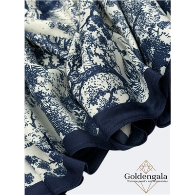 Косынка шелковая с принтом Арт 25183/008