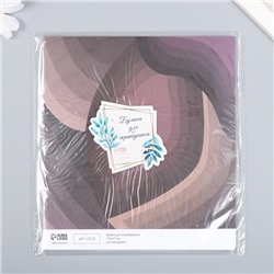 Бумага для скрапбукинга "Лепестки" плотность 180 гр 15,5х17 см