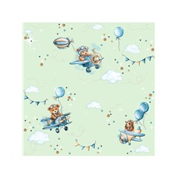 Обои бумажные «Ф855-04», на бумажной основе, 10.05×0.53 м, цвет зелёный