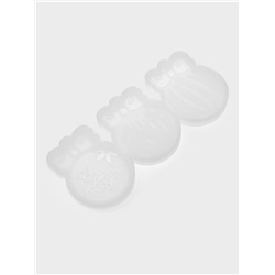 Молд для заливки новогодний «Ёлочные игрушки», 3 шт., силикон, прозрачная