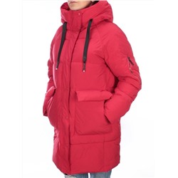 2197 RED Пуховик женский зимний AIKESDFRS (холлофайбер)