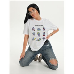 Футболка "Бегемотик" белый женская