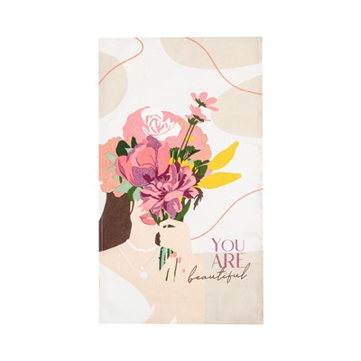 Полотенце кухонное Доляна You are beautiful, 35х60 см, 100% хлопок, 160г/м2