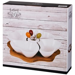 МЕНАЖНИЦА 4 СЕКЦИИ LEFARD "NATIVE" 25*5,5 СМ, 4 ВИЛОЧКИ (КОР=8ШТ.)