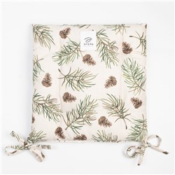 Сидушка на стул "Этель" Christmas tree 42х42см, 100% хлопок, саржа 190 г/м2