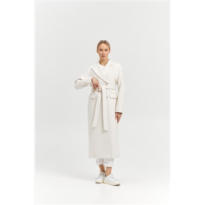 Пальто женское демисезонное 26102 (молочный/рубчик)