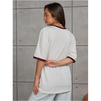 Футболка "Душа" Экрю женская