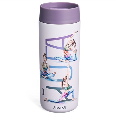 ТЕРМОКРУЖКА YOGA 350 МЛ, КОЛБА НЕРЖ.СТАЛЬ 18/10