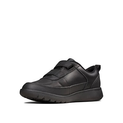 Kids' Leather Riptape School Shoes (Kid size 10-2.5)