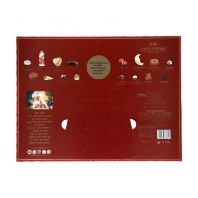Lindt 1001 Weihnachts-Traum Adventskalender 2025 Адвент календарь "1001 ночь" с 24 сладкими сюрпризами, 48см × 36см, 281грамм