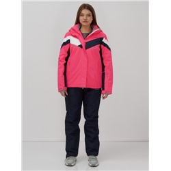Горнолыжный костюм женский зимний УЦЕНКА малинового цвета 02811M