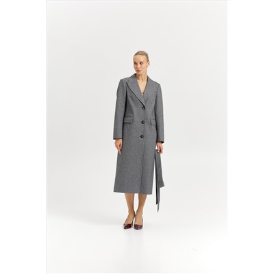 Пальто женское демисезонное 27210 (пепельный/ёлочка)
