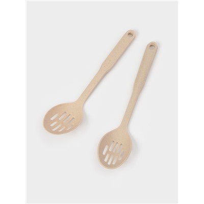 Ложка с прорезями Доляна «Беж», 28.5×6.2 см, бежевая