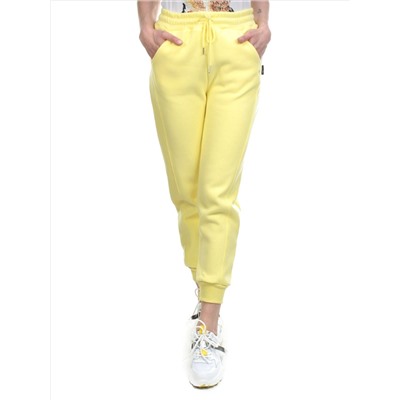 11 YELLOW Брюки спортивные женские на флисе (100% хлопок) 7986