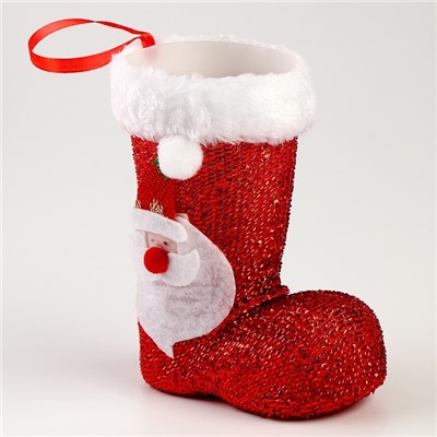 Конфетница «Сапожок», красная