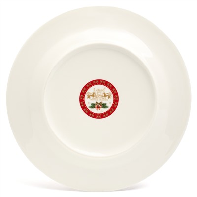 ТАРЕЛКА ЗАКУСОЧНАЯ LEFARD "С НОВЫМ ГОДОМ!" 19 СМ КРАСНАЯ (КОР=18ШТ.)