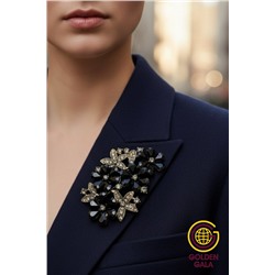 Брошь крупная с кристаллами БР4/3 модель 6