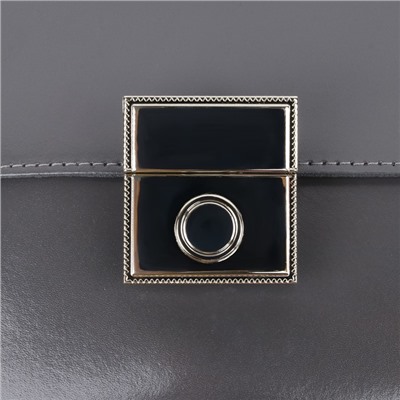 Застёжка для сумки, 4.3×4.7 см, цвет серебряный