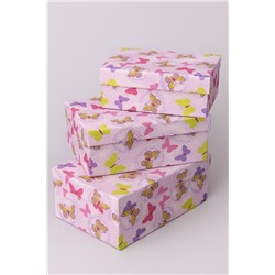 Набор подарочных коробок 3 в 1 «Butterflies», 18*12*7-21*14*8.5-23*16*9.5