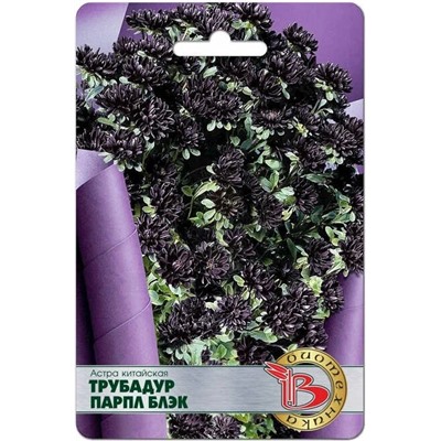 Семена Астра китайская Трубадур Парпл Блэк, арт.: 74856