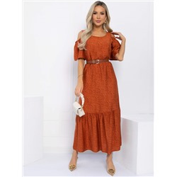 Платье Летний сад (оранжевое) П13311-1М