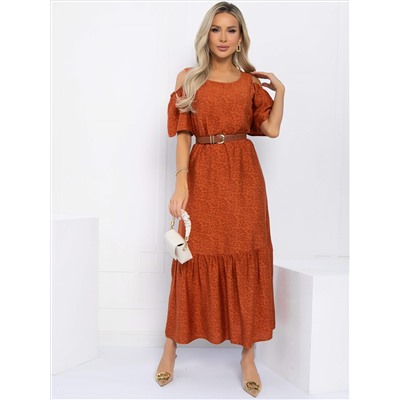 Платье Летний сад (оранжевое) П13311-1М