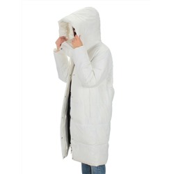 22369 WHITE Пальто зимнее женское (200 гр. холлофайбера)