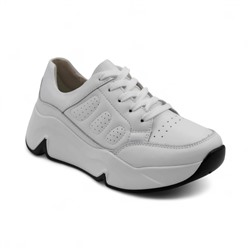 Кроссовки из натуральной кожи А5697-1 белые