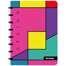 Бизнес-тетрадь А5+, 80л., Berlingo "Color Block", клетка, на кольцах, с возм. замены блока, 80г/м2, пластик. обложка 700мкм, линейка-закладка