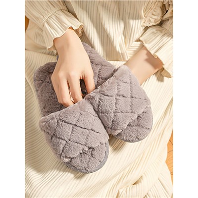 Тапочки «Ромбы» серо-сиреневые