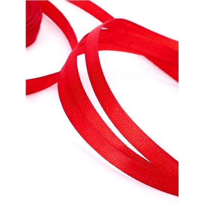 Лента атласная, 6 мм, 23±1 м, красная №26