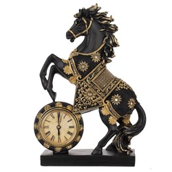 GAEM Фигурка декоративная "Лошадь" с часами (AAx1,н.п.), L23 W7 H33 см