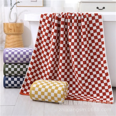 Bath towel, soft gauze chess, increased thickness, with your logo imprint, Birthday gift