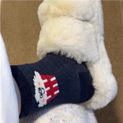 South Korean cartoon goods, cotton knee socks for men and women, mid-length, internet celebrity