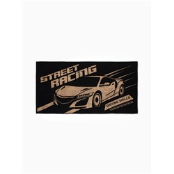 Полотенце махровое Этель Street racing, 70×130 см, 100% хлопок, 420 г/м², чёрно-золотое