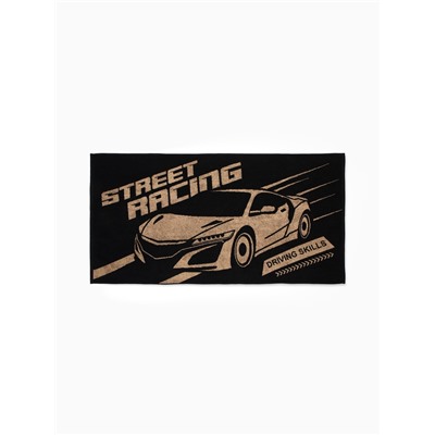Полотенце махровое Этель Street racing, 70×130 см, 100% хлопок, 420 г/м², чёрно-золотое