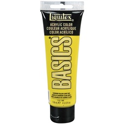 Краска акриловая художественная Liquitex "Basics", 118мл, туба, 163 кадмий желтый светлый (имит.)