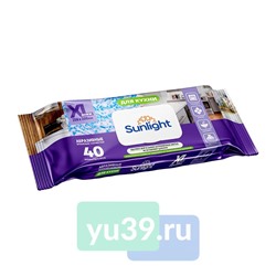 Салфетки влажные SUNLIGHT Абразивные  для кухни, 1/40 шт