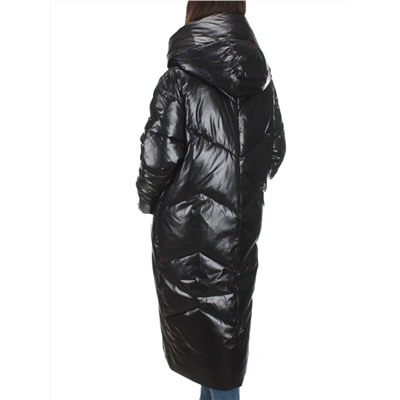 22-185 BLACK Пальто зимнее женское (200 гр. холлофайбер)