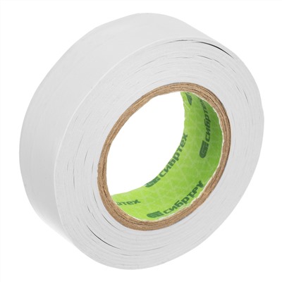 Изолента ПВХ, 19 мм х 20 м, белая Сибртех