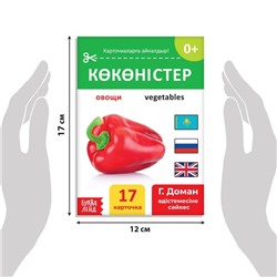 Книга по методике Г. Домана «Овощи», на казахском языке