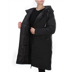 2238 BLACK Пальто женское зимнее AKIDSEFRS (200 гр. холлофайбера)